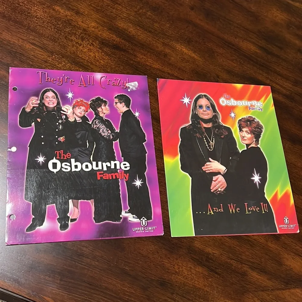 2 Ozbourne Family They Are All Crazy Vintage 2002 Notebook Binder Trapper Keeper